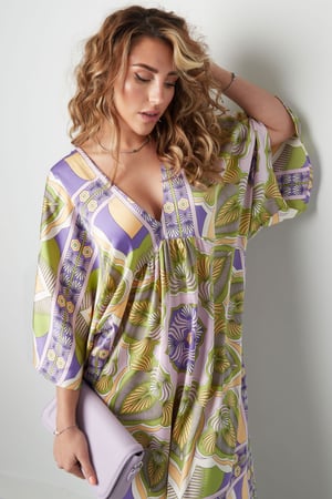 Maxi vestido estampado feliz - naranja/rojo h5 Imagen7